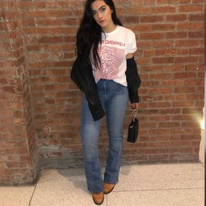 Garage fitted flare jeans